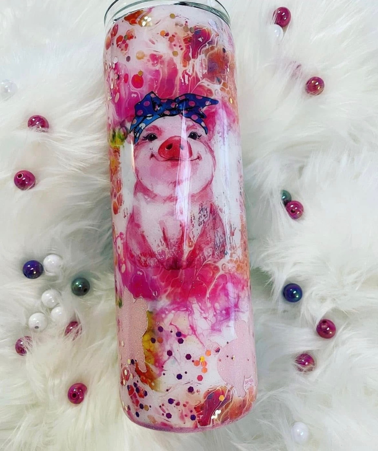 Pink Pig Bandana Tumbler