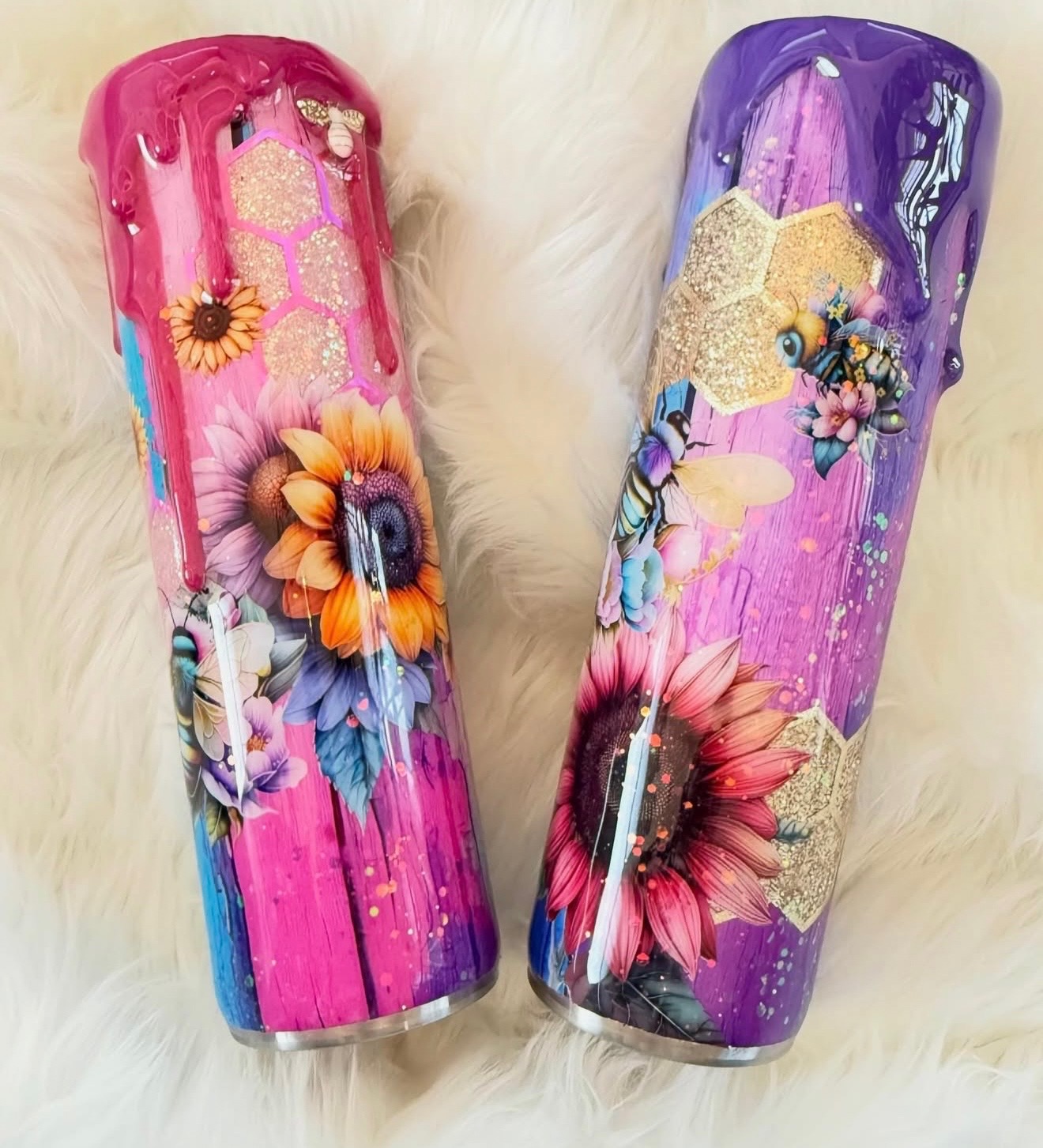 Sunflower & Bee Tumbler Set
